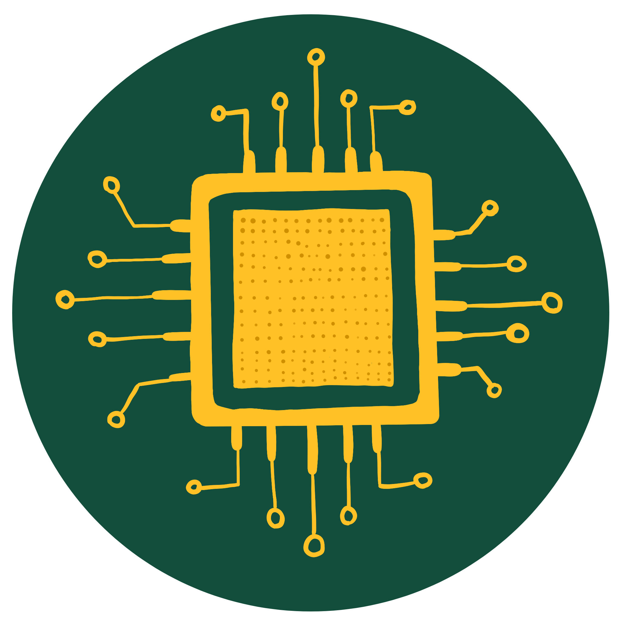 The symbol representing processing power, the game's analogue to money. It depicts a golden computer chip trace on a green background.